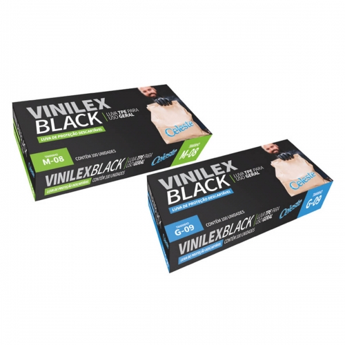 Luva Vinilex Black TPE