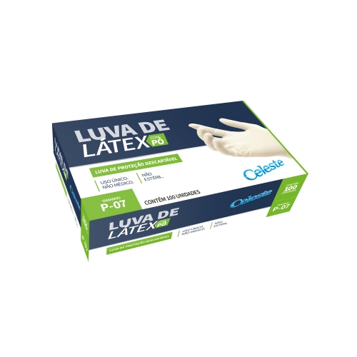 Luvas de látex com pó
